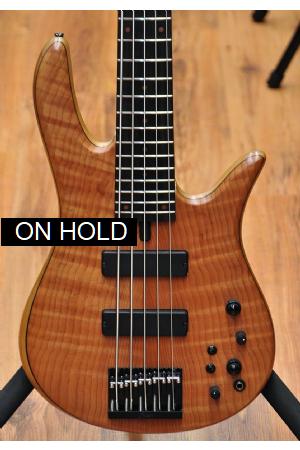 Fodera Monarch Std Special Doctorbass Edition Ebony Board 5 string 17.5mm spacing-Oak Neck-Figured Redwood top Fodera Monarch Std Special Doctorbass Edition Ebony Board 5 string 17.5mm spacing-Oak Neck-Figured Redwood top